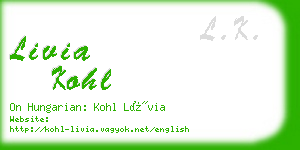 livia kohl business card